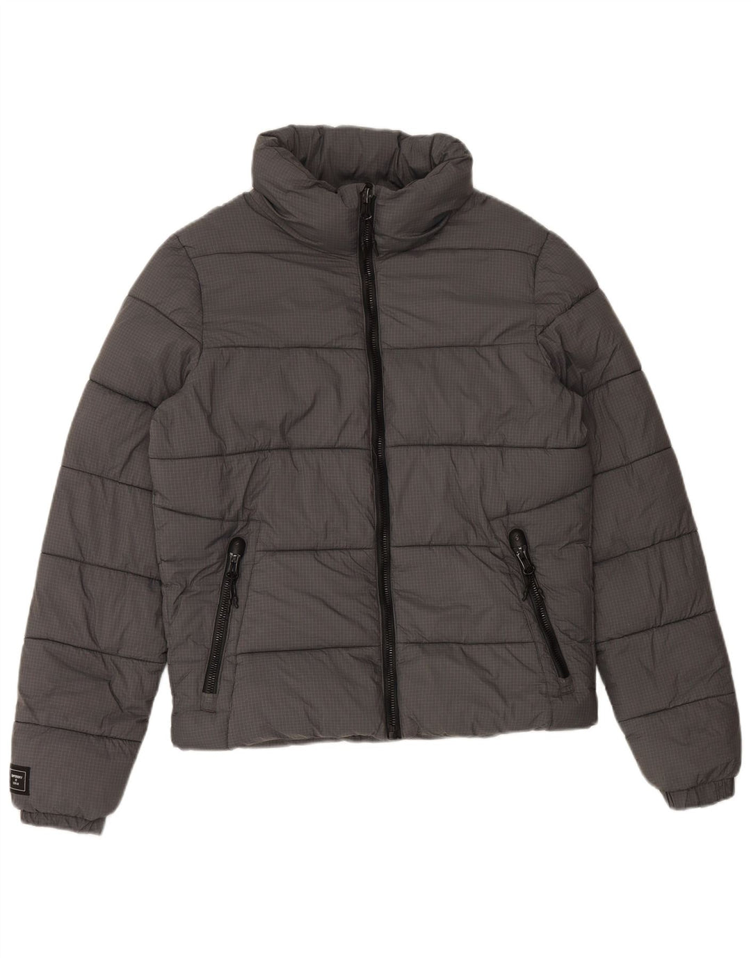 Męska ocieplana kurtka SUPERDRY UK 36 Small, szary nylon