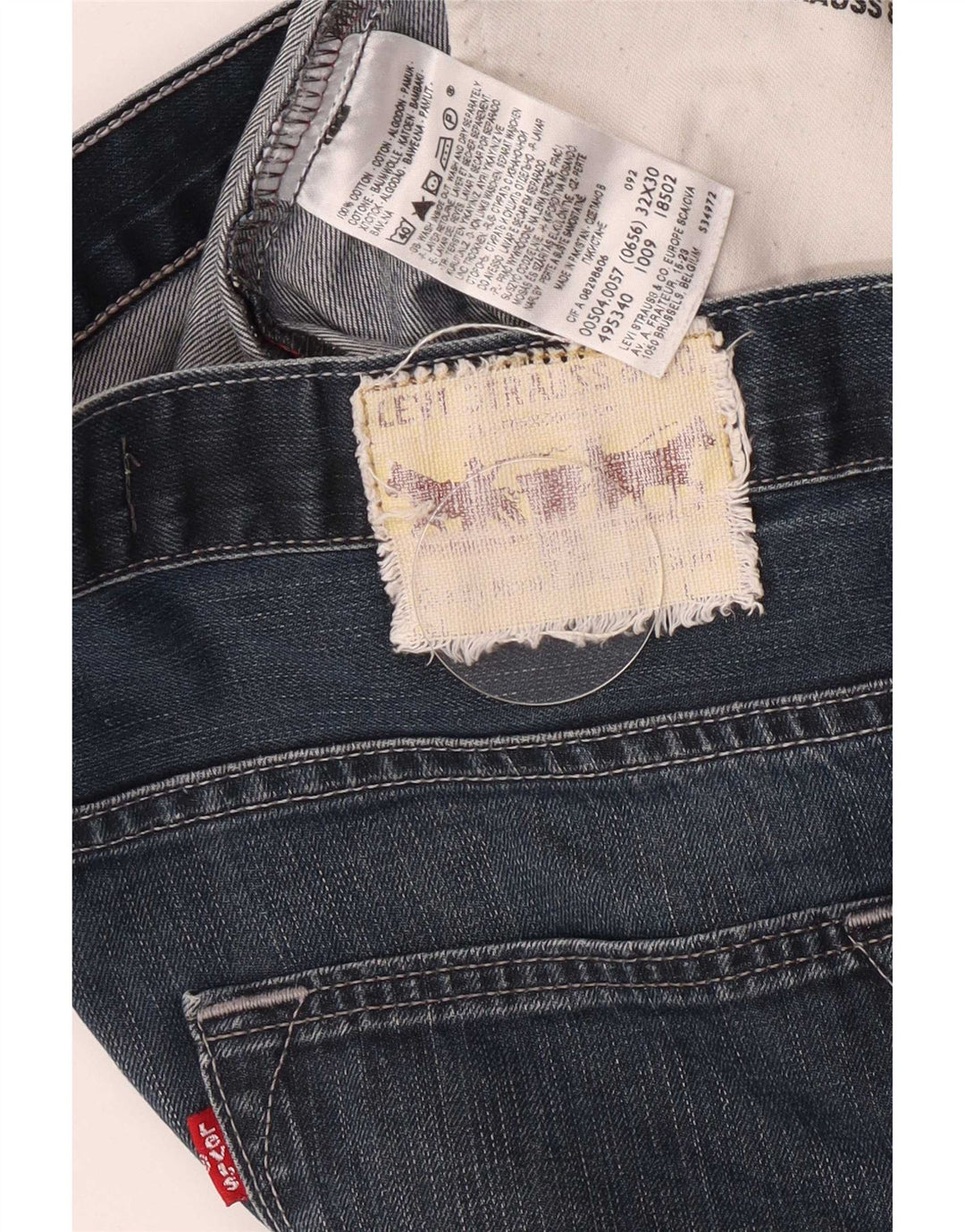 Męskie jeansy Levi's 504 Straight W32 L27 Niebieskie bawełniane