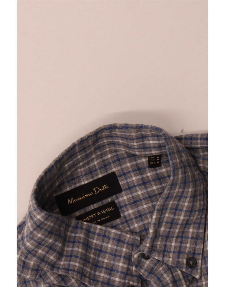 Koszula męska Massimo Dutti w średnią szarą kratkę