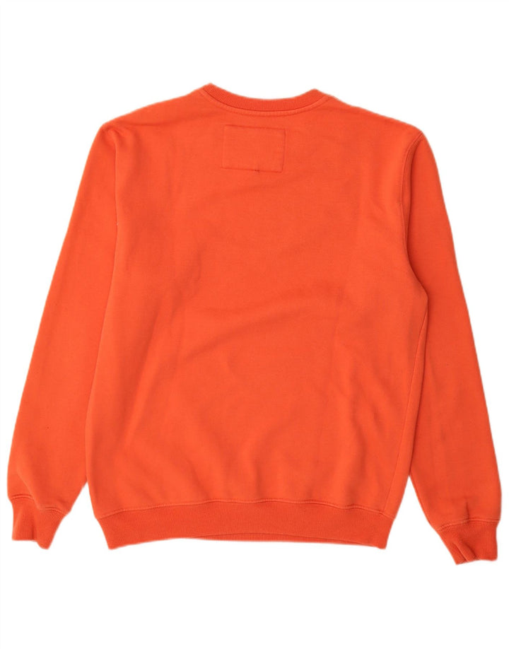 Męska bluza z grafiką Quiksilver, mała, pomarańczowa, poliestrowa