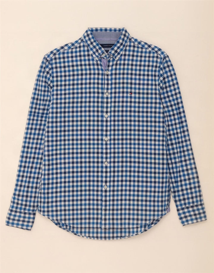 Męska koszula Tommy Hilfiger New York Fit w kolorze średnioniebieskim, bawełniana w kratkę
