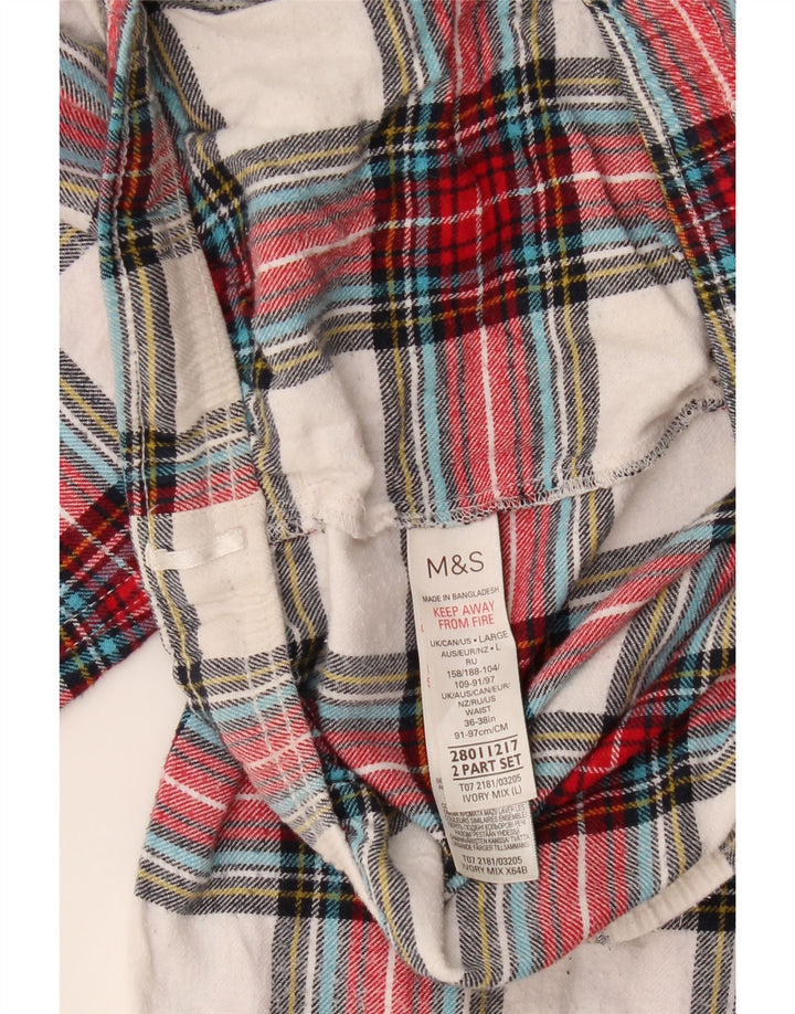 Marks & Spencer Damskie spodnie Chino duże W34 L26 wielobarwna kratka