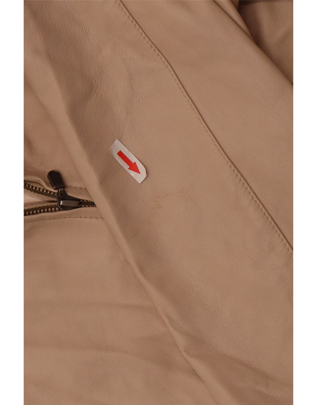 Kurtka skórzana damska Lakeland UK 12, średnia beżowa skóra