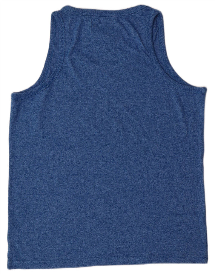 SUPERDRY Męski top z kamizelką z grafiką 2XL, niebieska bawełna