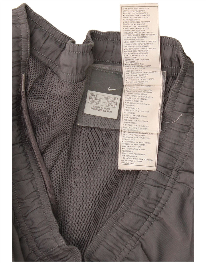 Męskie spodnie dresowe Nike, duże, szare, poliestrowe
