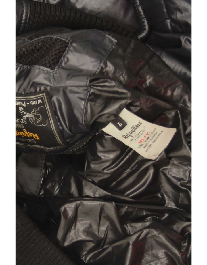 Męska ocieplana kurtka Refrigiwear UK 40, duża, czarna, poliestrowa
