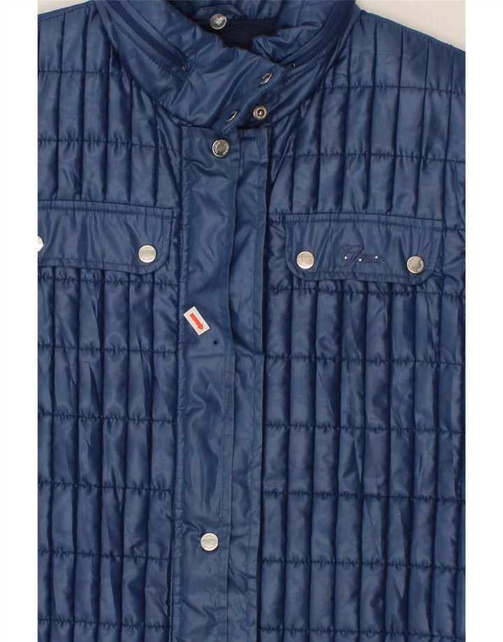 GEOX Girls Padded Coat 13-14 Years Navy Blue Polyester Vintage Geox and Second-Hand Geox from Messina Hembry 