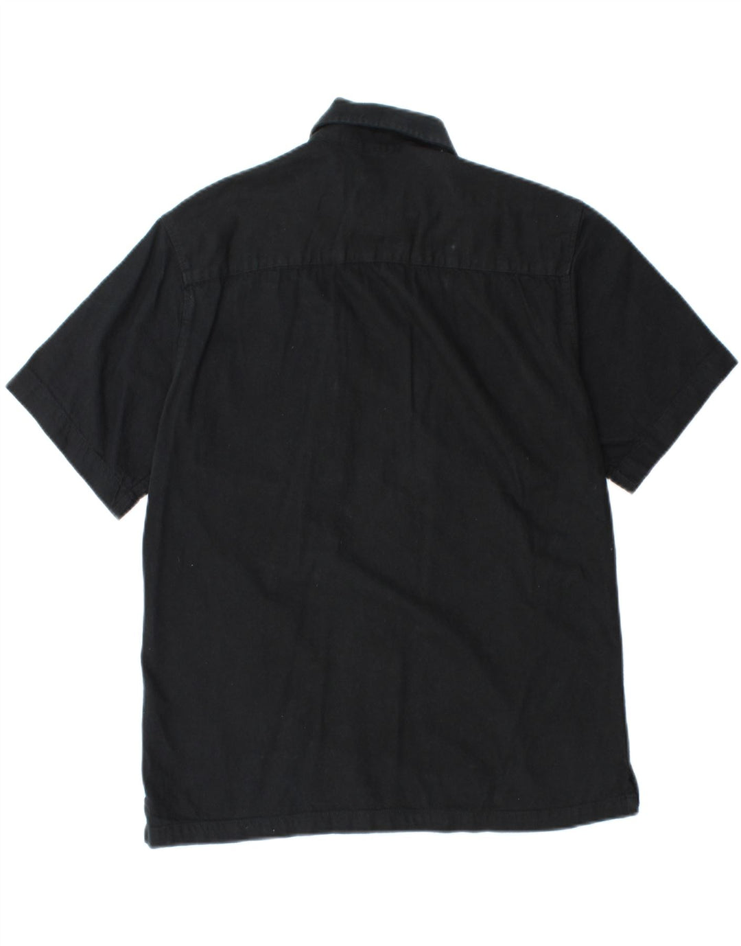 Męska koszula z krótkim rękawem Jack & Jones o regularnym kroju, mała, czarna, bawełniana