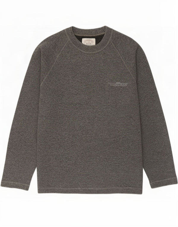 Męski sweter z wycięciem pod szyją Armani Jeans, duży, szary, bawełniany