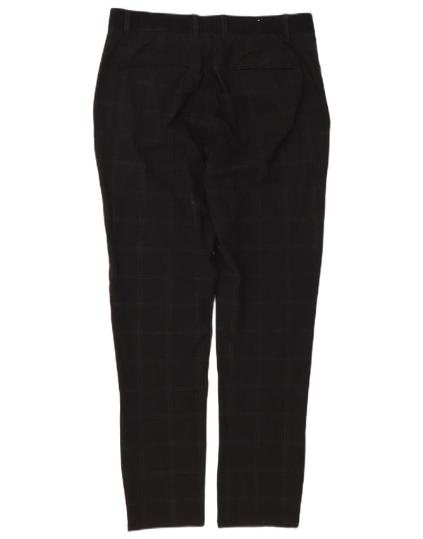 Męskie spodnie typu slim chino Zara, średnie W31 L30, czarna kratka