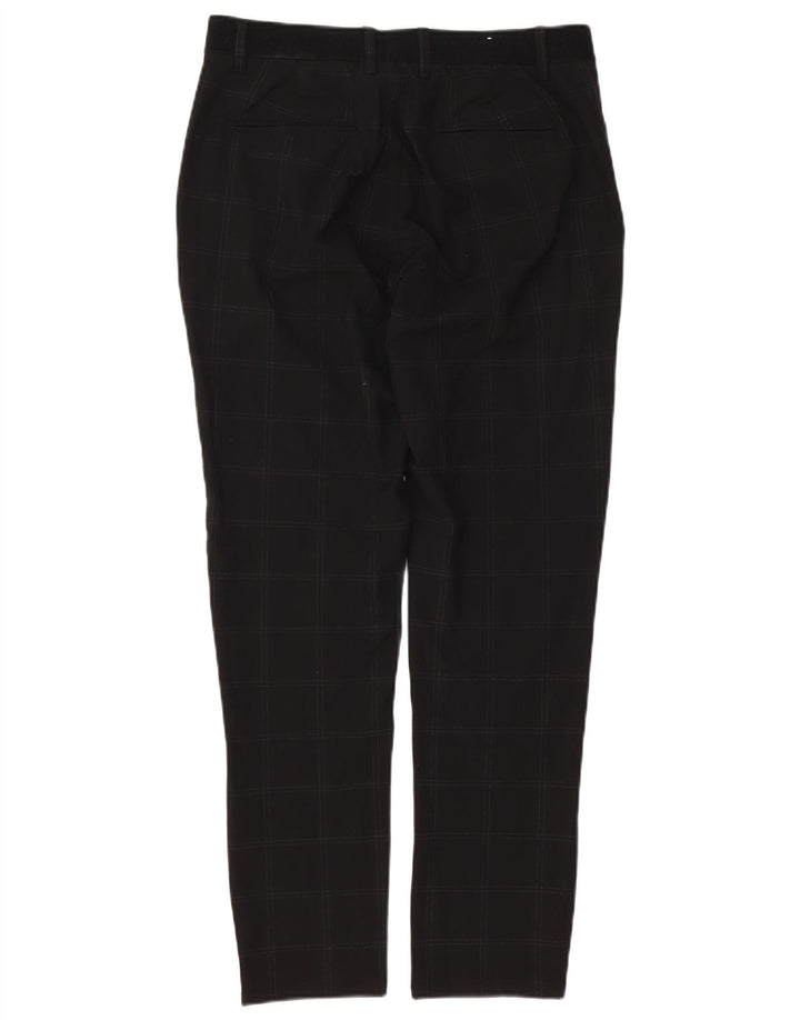 Męskie spodnie typu slim chino Zara, średnie W31 L30, czarna kratka