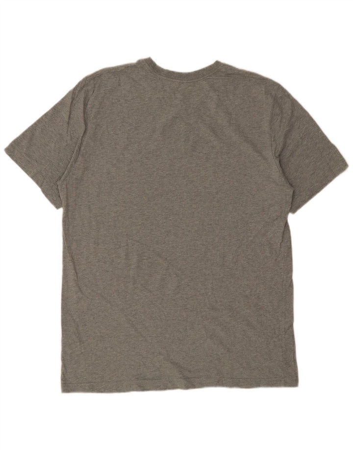 Męski T-shirt z grafiką NIKE, rozmiar XL, szara, bawełniana