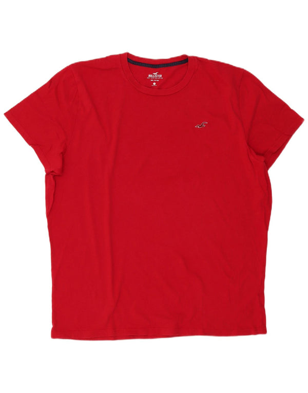 T-shirt męski Hollister Top 2XL, czerwony, bawełniany