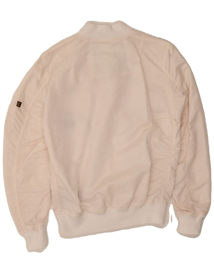 ALPHA INDUSTRIES Womens Bomber Jacket UK 10 Small Pink Nylon Vintage Alpha Industries and Second-Hand Alpha Industries from Messina Hembry 