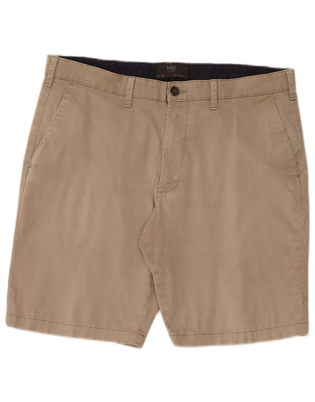 Męskie spodenki Chino Marks & Spencer W36, duże, beżowe, bawełniane
