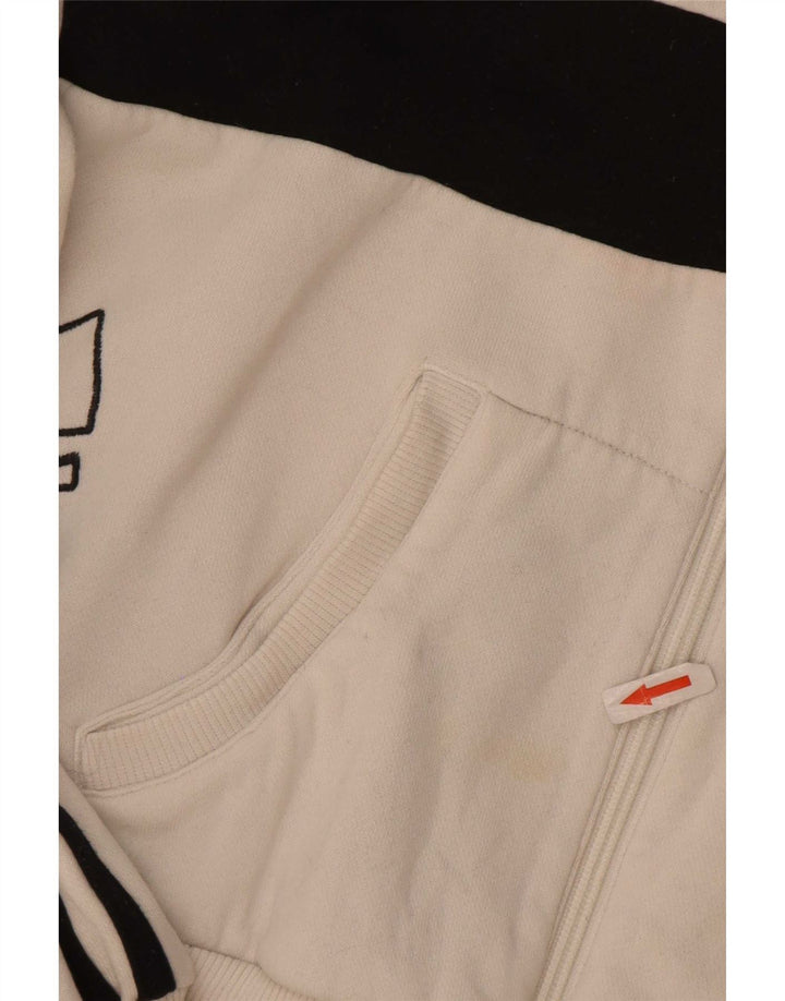 Damski sweter Adidas z grafiką i zamkiem błyskawicznym IT 44 Średni biały blok kolorów