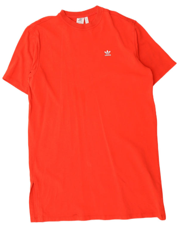 Damska koszulka Adidas z grafiką oversize, sukienka UK 18 XL, czerwona bawełna