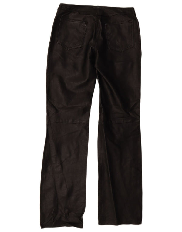 Damskie spodnie skórzane Bootcut XETRA IT 42 Medium W28 L32 Czarne