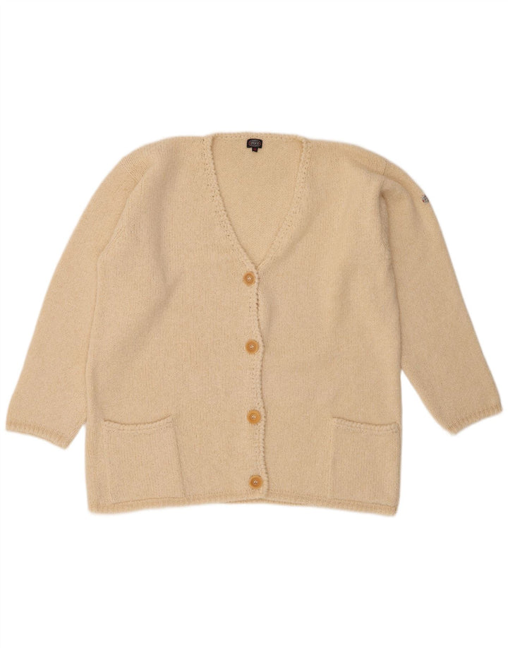 Damski sweter oversize Fly 3 typu oversize IT 46, duża beżowa wełna