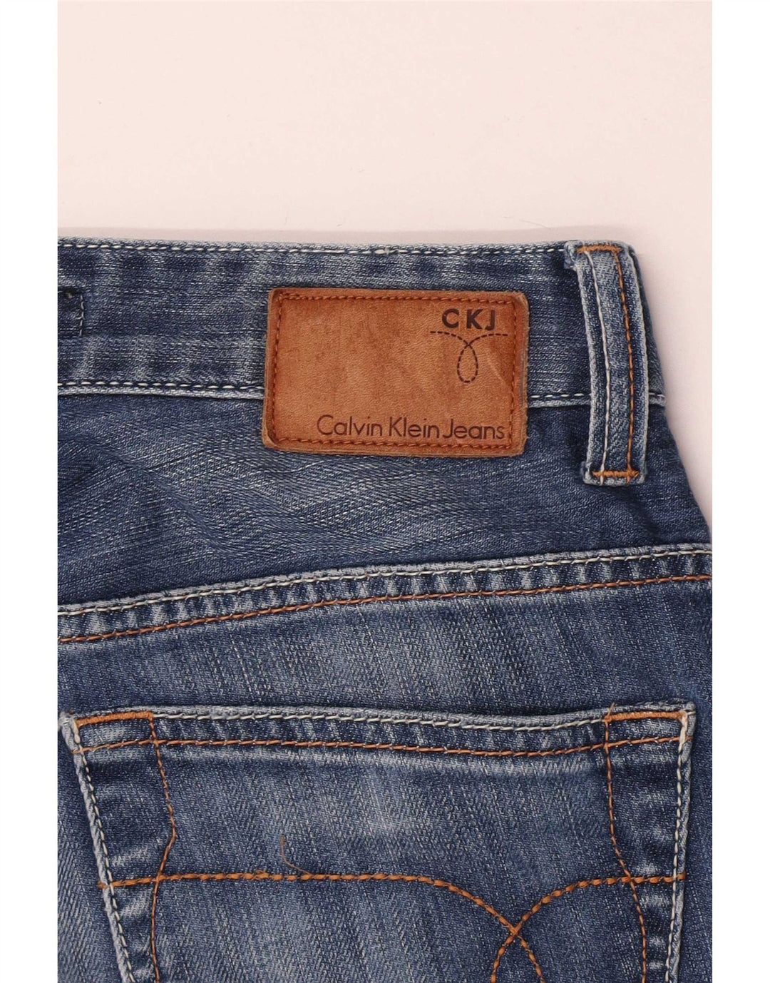 Damskie jeansy Calvin Klein Straight W30 L34 Niebieskie