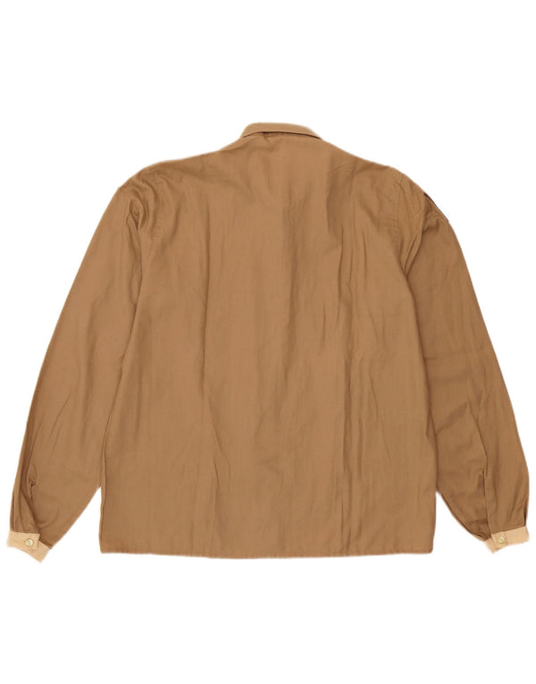 Koszula damska NORTONS UK 16, duża, brązowa, bawełniana w bloki kolorów