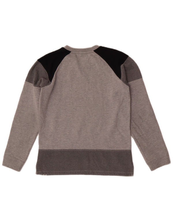 Bluza dziewczęca Armani Junior z grafiką 11-12 lat, szary, blok kolorów