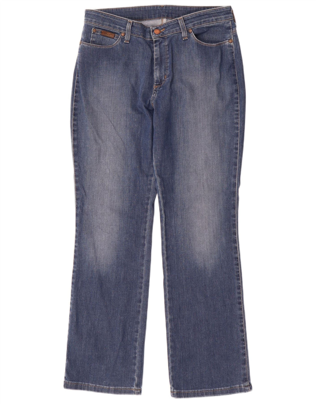 Damskie jeansy Wrangler Curvy Bootcut W32 L30 Niebieskie bawełniane
