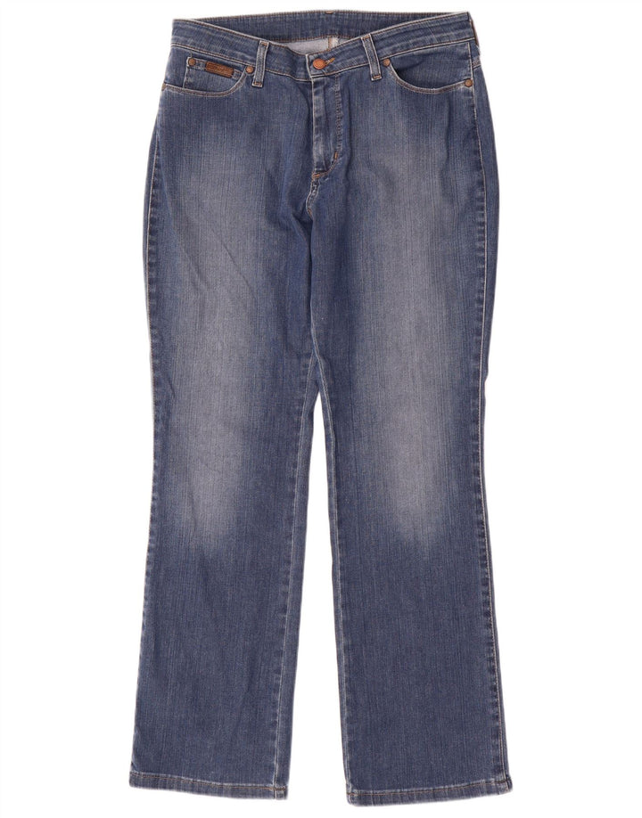 Damskie jeansy Wrangler Curvy Bootcut W32 L30 Niebieskie bawełniane