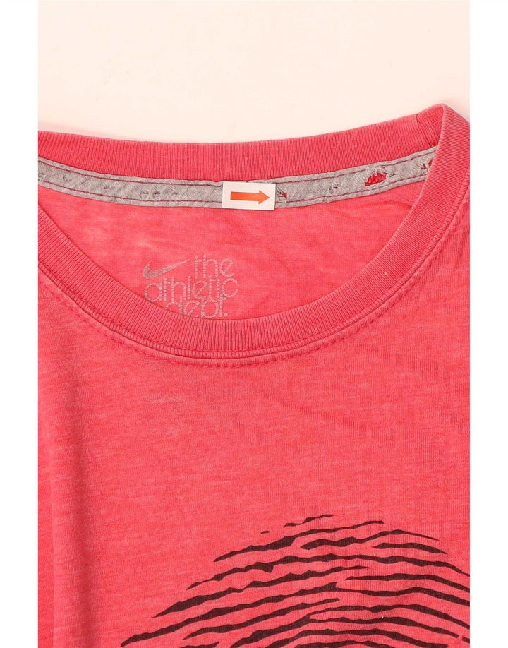 Męski T-shirt Nike o regularnym kroju z grafiką, średni czerwony poliester