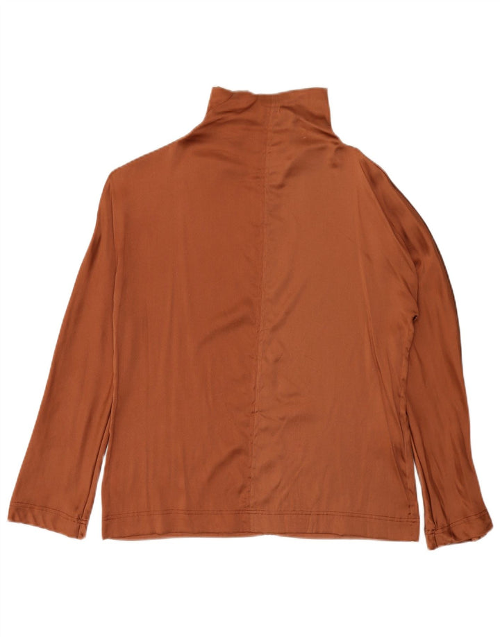 Damska bluzka z długim rękawem ALYSI Top UK 10 Small Brown Silk