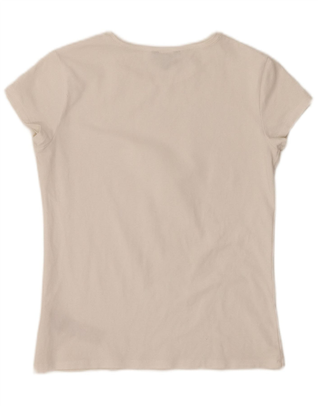 T-shirt damski MASSIMO DUTTI Top UK 8 Small, biały, bawełniany