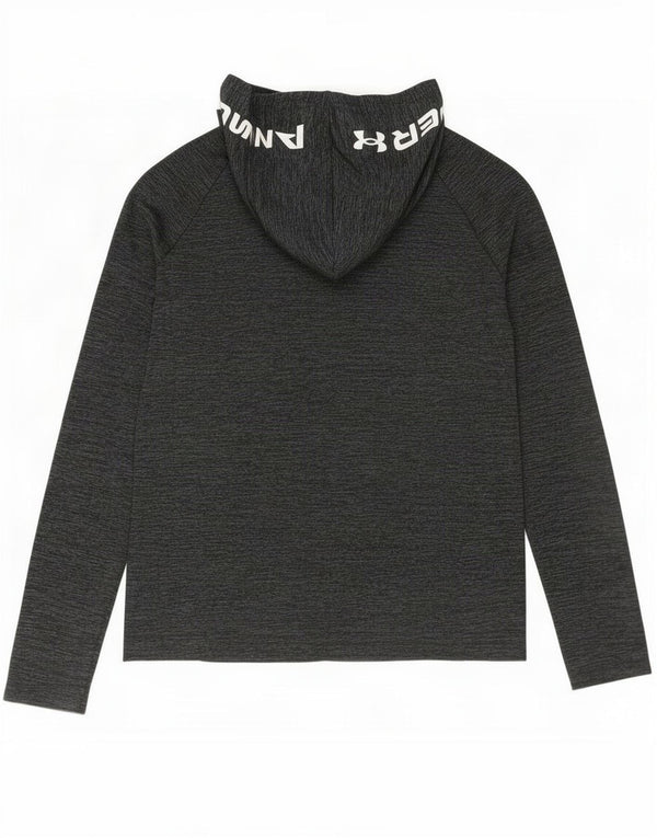 Męski top graficzny Under Armour z długim rękawem, średnioszary, nakrapiany