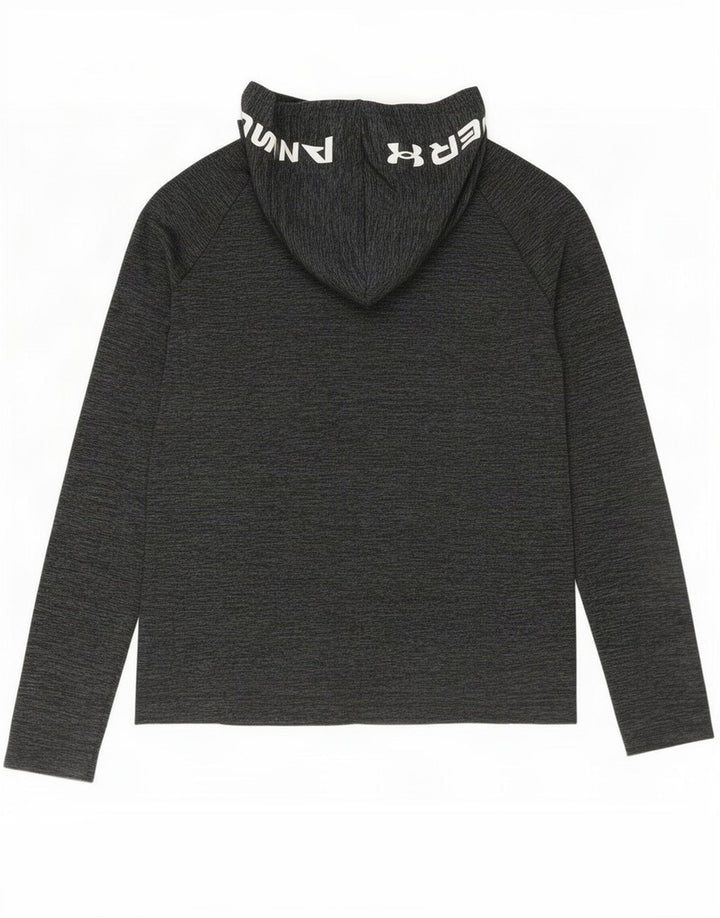 Męski top graficzny Under Armour z długim rękawem, średnioszary, nakrapiany
