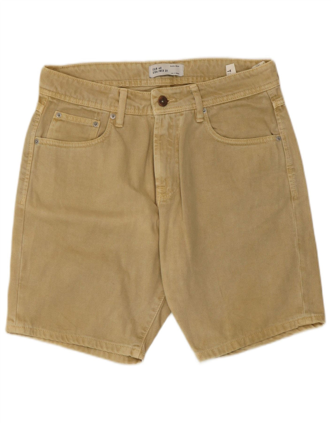 Męskie spodenki jeansowe Zara EU 40 Medium W31, beżowa bawełna