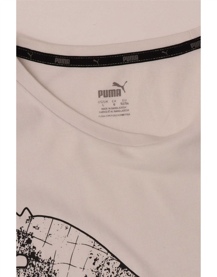 Męski T-shirt Puma z grafiką, duży, biały