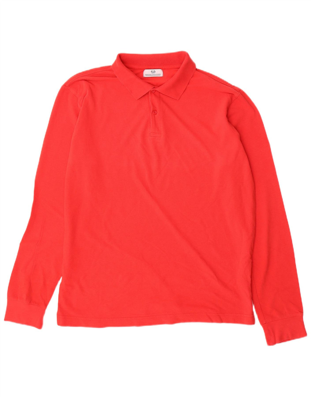 Męska koszulka polo SERGIO TACCHINI z długim rękawem XL, czerwona, bawełniana