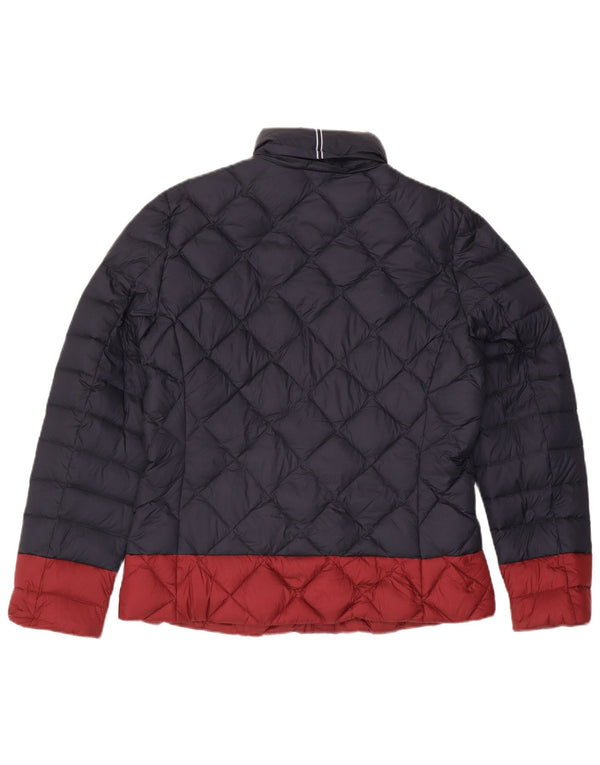Damska kurtka ocieplana Tommy Hilfiger UK 18 XL, granatowa, nylonowa w blokach kolorów