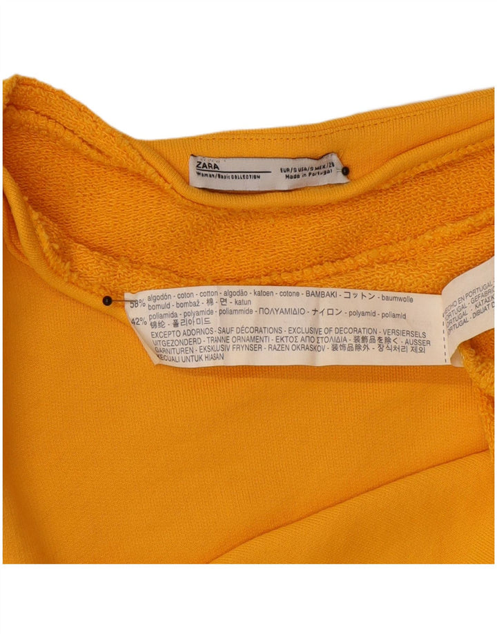 Damski sweter oversize z rękawem 3/4 Zara UK 10, mały, żółty