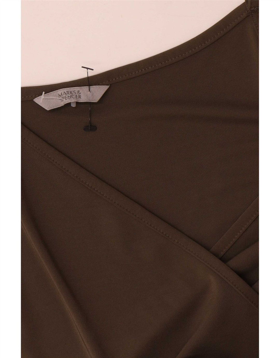 Marks & Spencer Damska sukienka o linii A bez rękawów UK 12, średni khaki