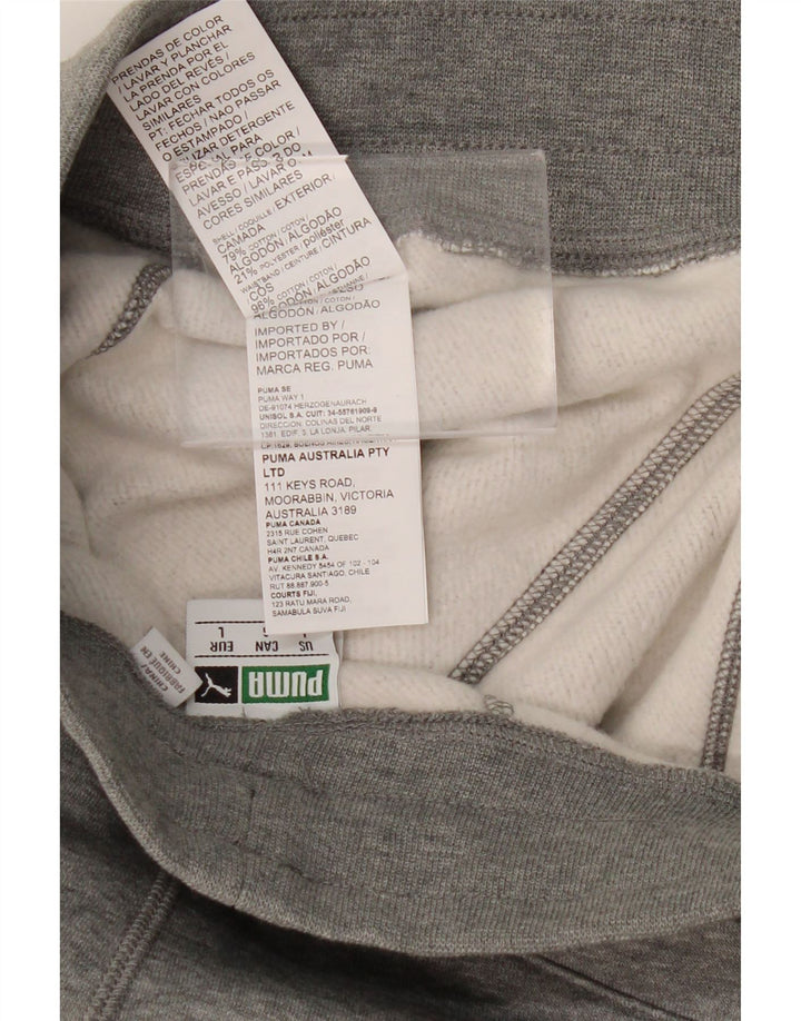 Męskie spodnie dresowe PUMA Cargo, duże, szare, bawełniane w plamki