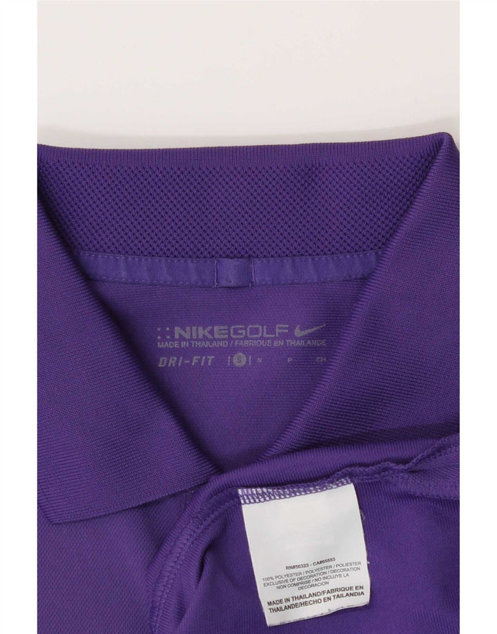 Męska koszulka polo Nike Dri Fit, mała, fioletowa, poliestrowa