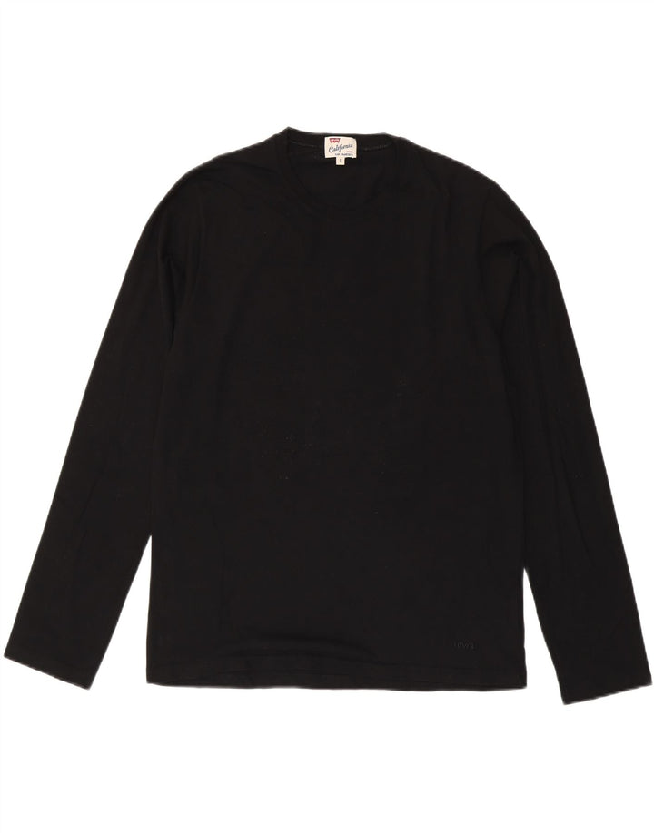 Męski top LEVI'S z długim rękawem, duży, czarny, bawełniany