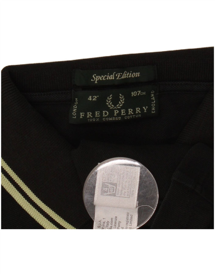 Męska koszulka polo Fred Perry, średnia czarna, bawełniana