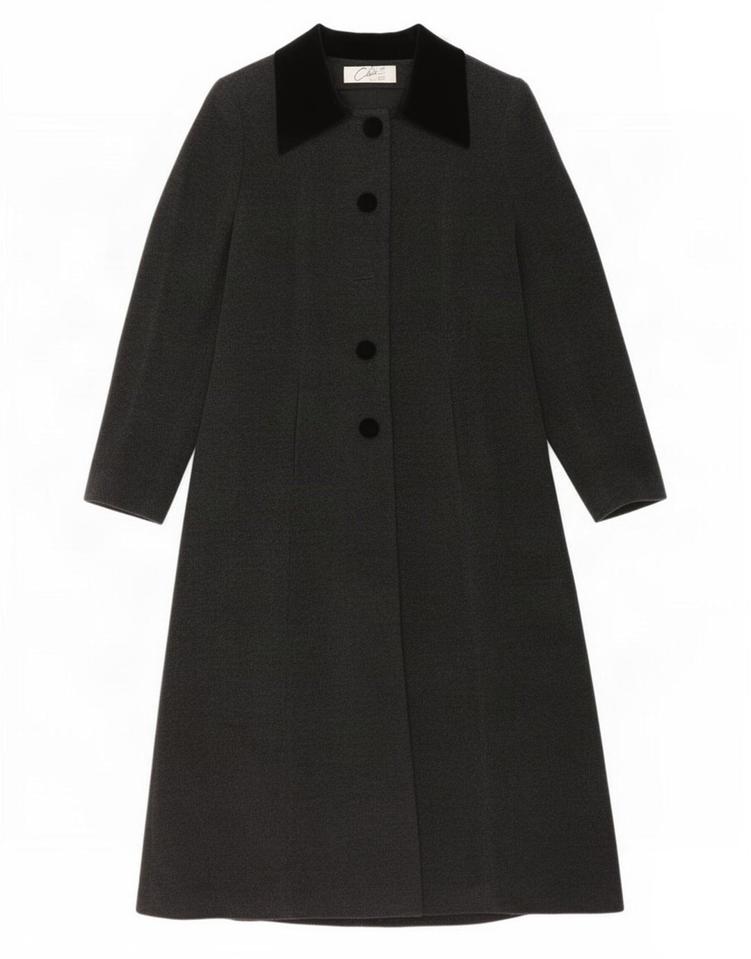 Płaszcz damski w stylu vintage UK 10, mały, szary, wełniany