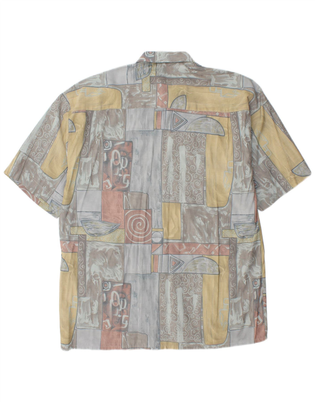 Koszula męska z krótkim rękawem C.C.CONCORD, duża, wielokolorowa, geometryczna