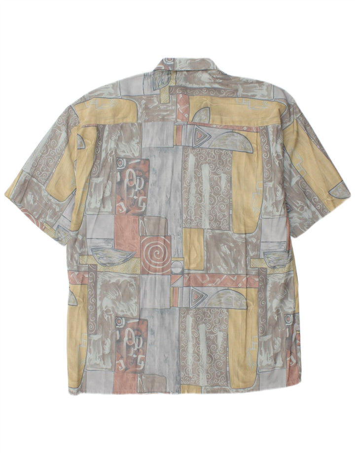 Koszula męska z krótkim rękawem C.C.CONCORD, duża, wielokolorowa, geometryczna