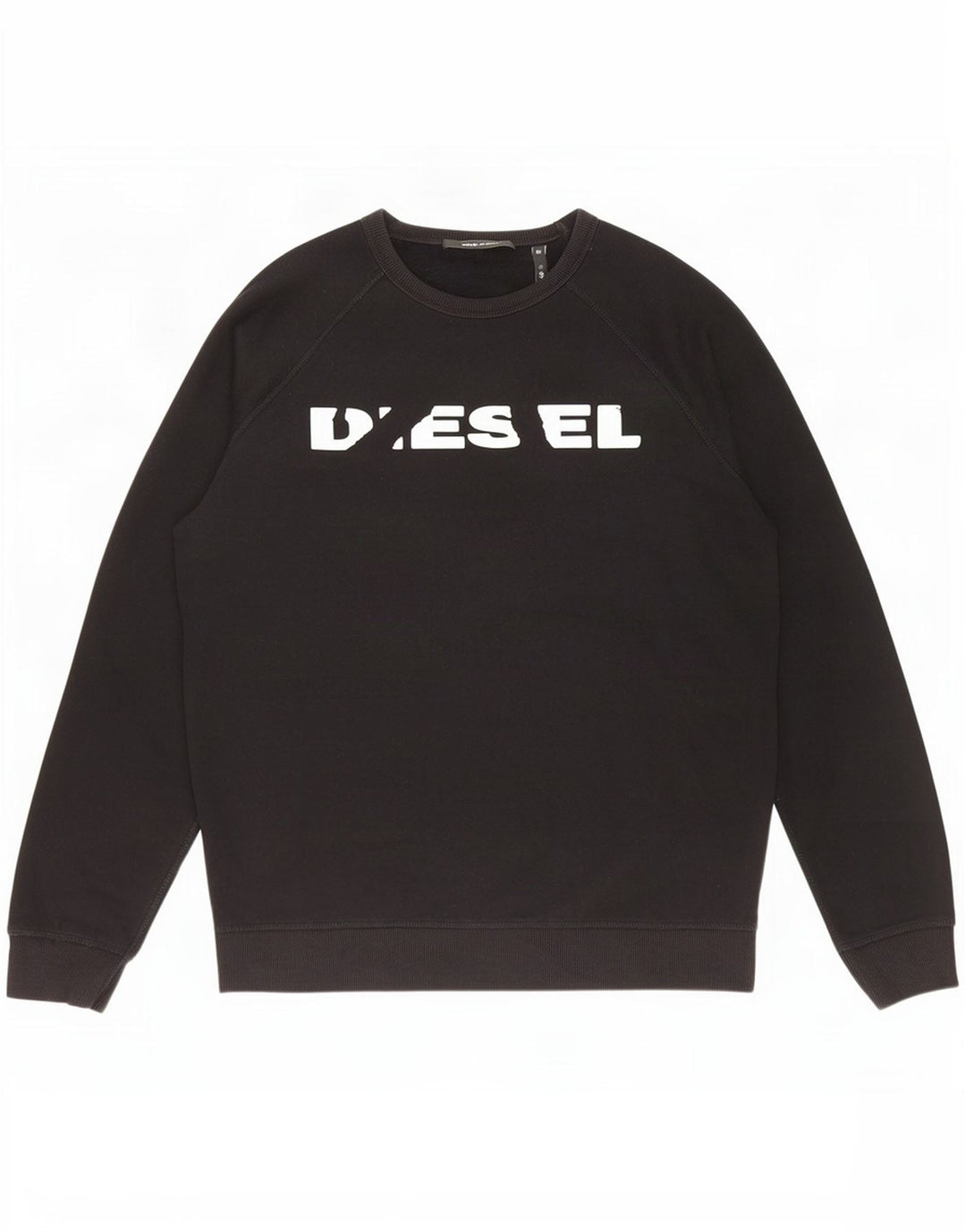 Męska bluza z grafiką Diesel, duża, czarna, bawełniana