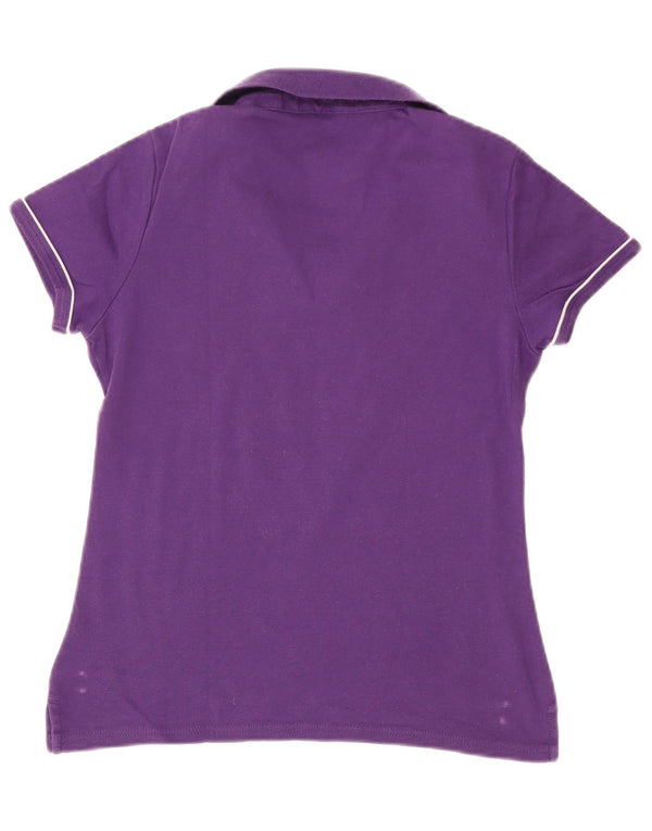 Tommy Hilfiger Womens Polo Shirt UK 12 Medium Purple