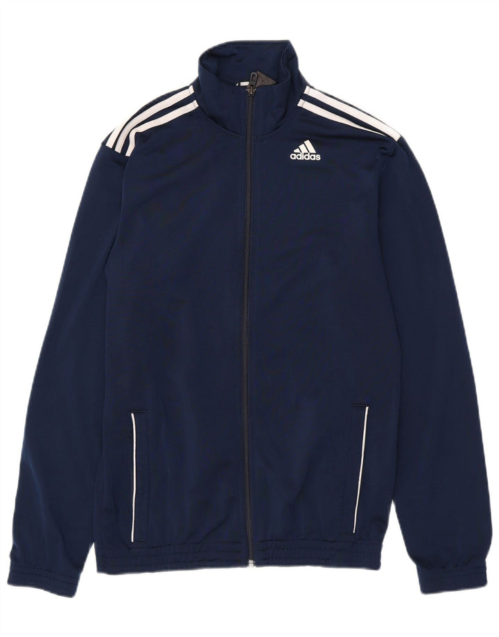 Adidas Męska kurtka dresowa UK 36/38 Mały granatowy poliester