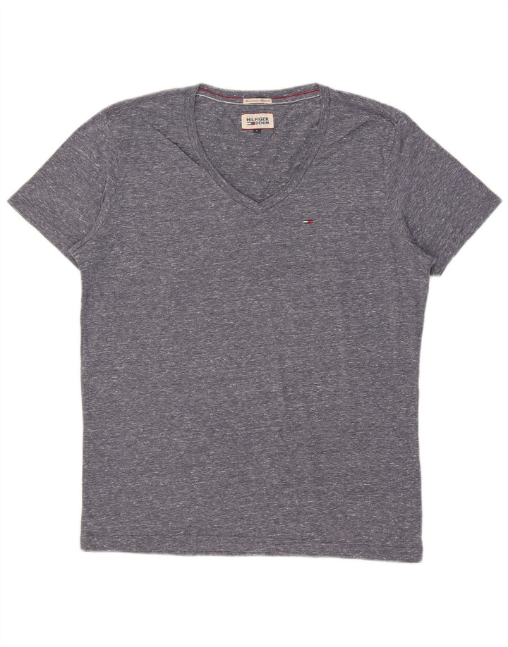 T-shirt damski Tommy Hilfiger Top UK 16, duży, szary, nakrapiany poliester